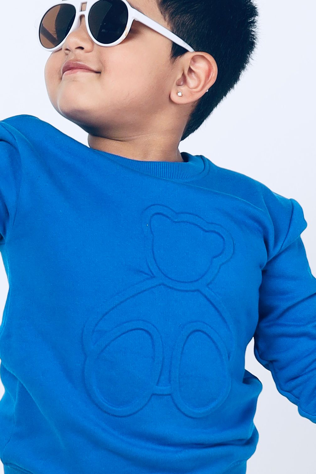 Junibear Winter Sweatshirt - Blue| Boys and Girls| 360 GSM - Junibear