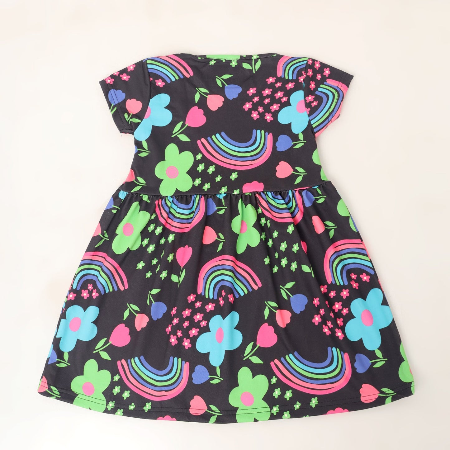 Junibear Printed Dress - Black - Junibear