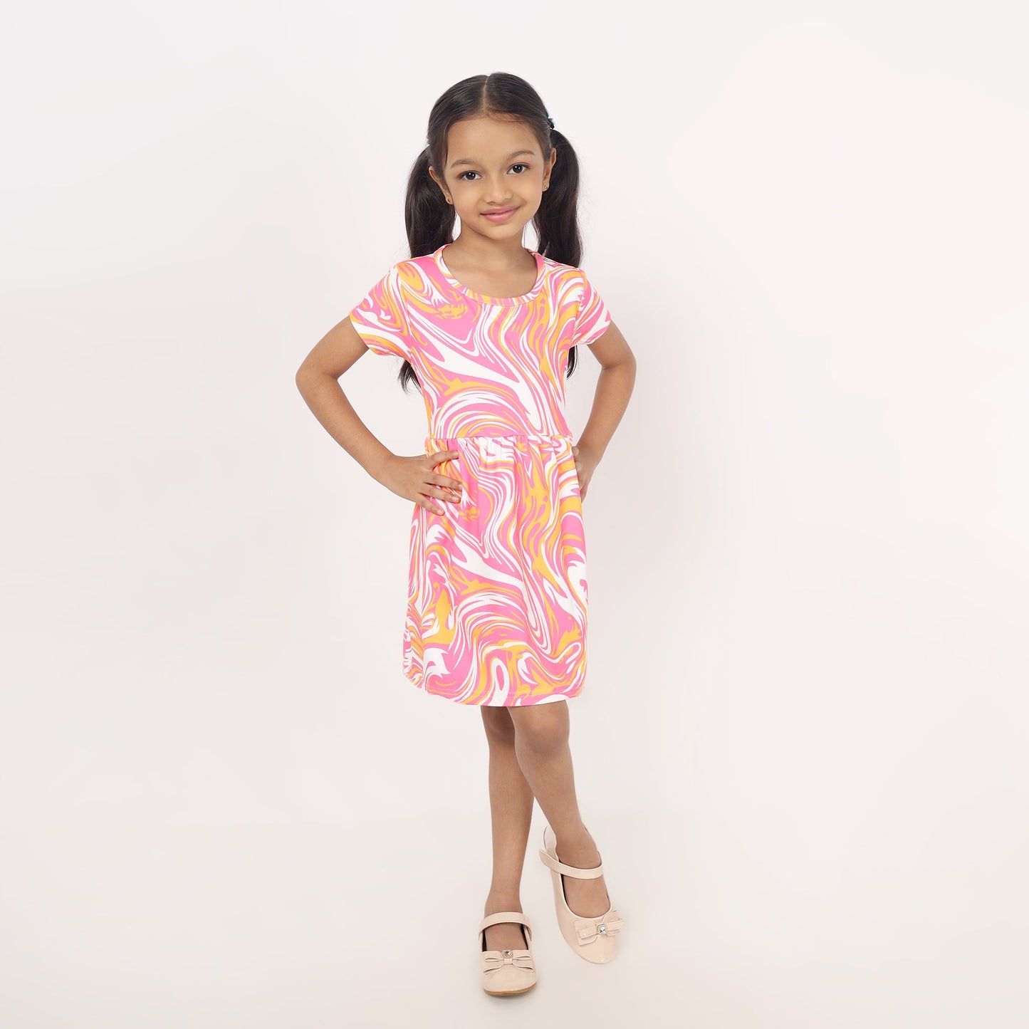 Junibear Pink Marble Dress - Junibear