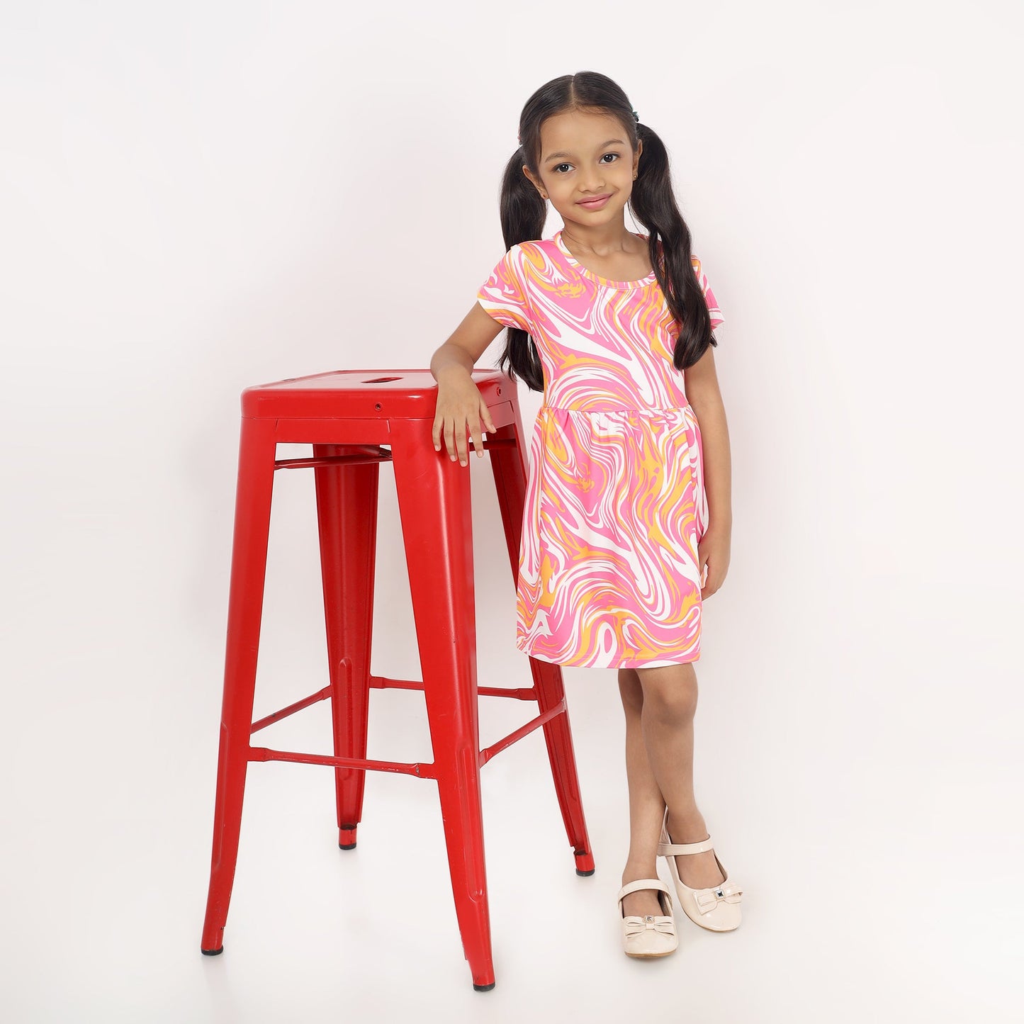 Junibear Pink Marble Dress - Junibear