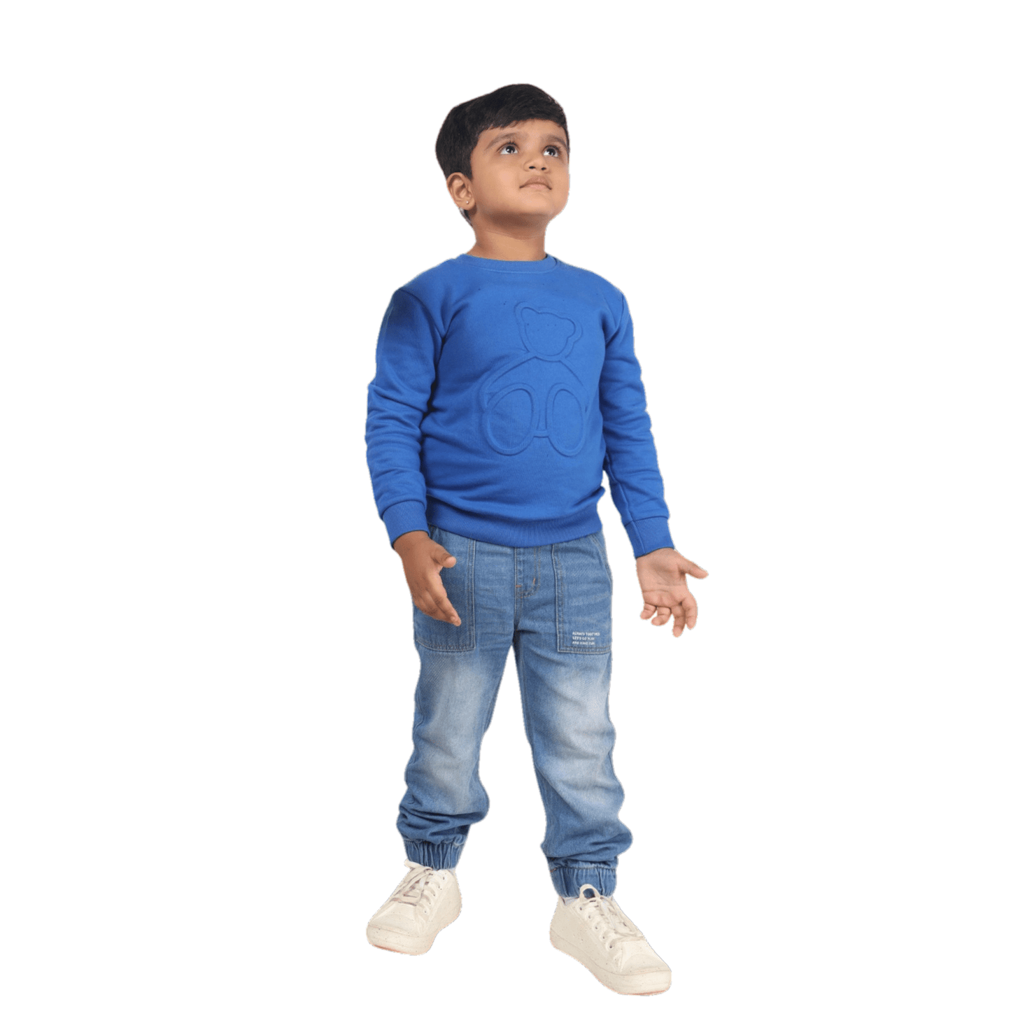 Junibear Winter Sweatshirt - Blue| Boys and Girls| 360 GSM - Junibear