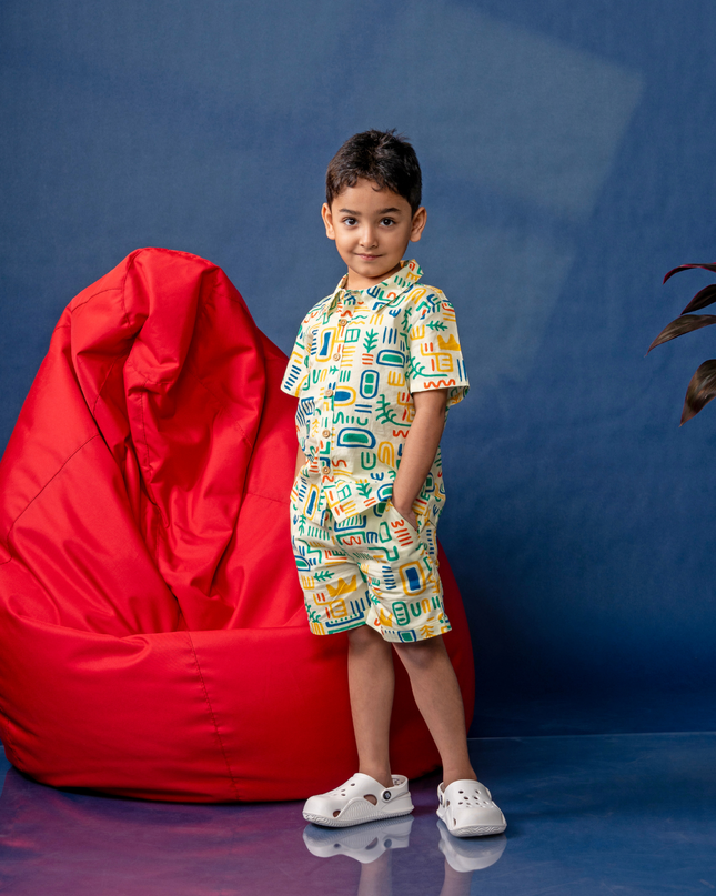 Tribal Trails Woven Shirt & Shorts Set