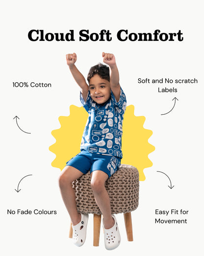 Ocean Blue Polo & Shorts Set