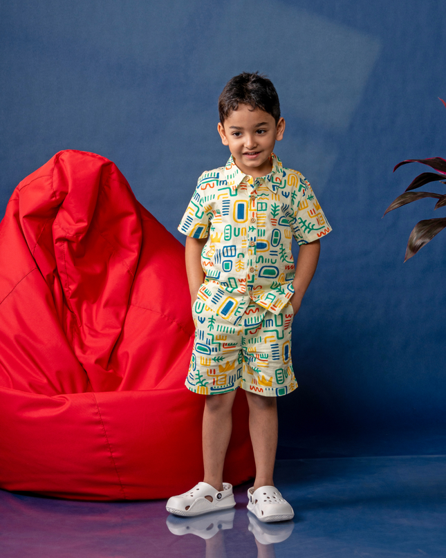 Tribal Trails Woven Shirt & Shorts Set