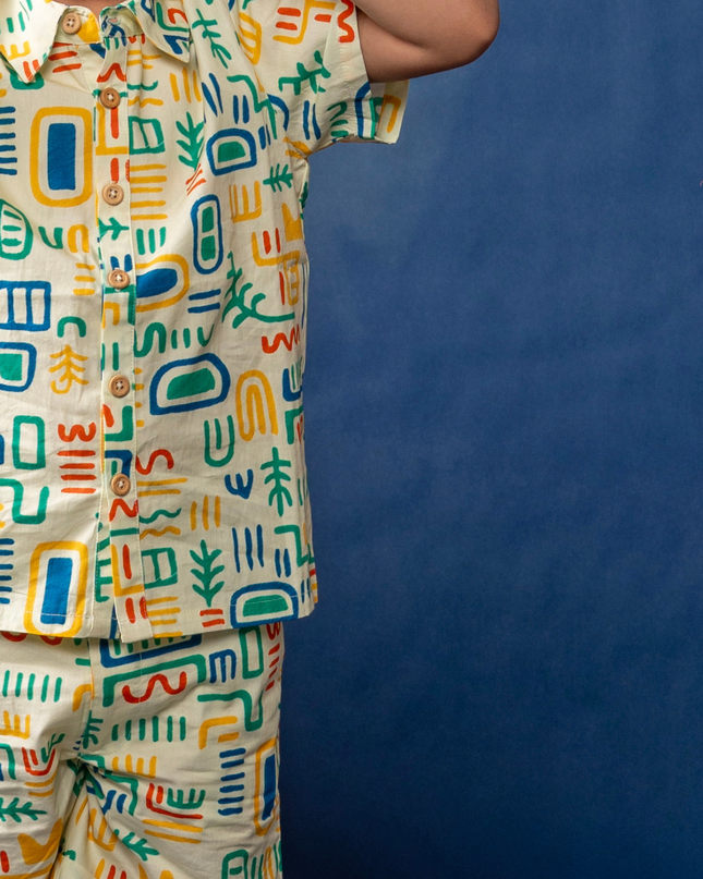 Tribal Trails Woven Shirt & Shorts Set