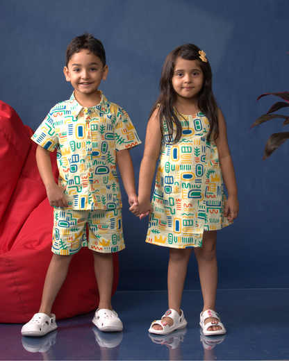 Asymmetric Doodle Dress