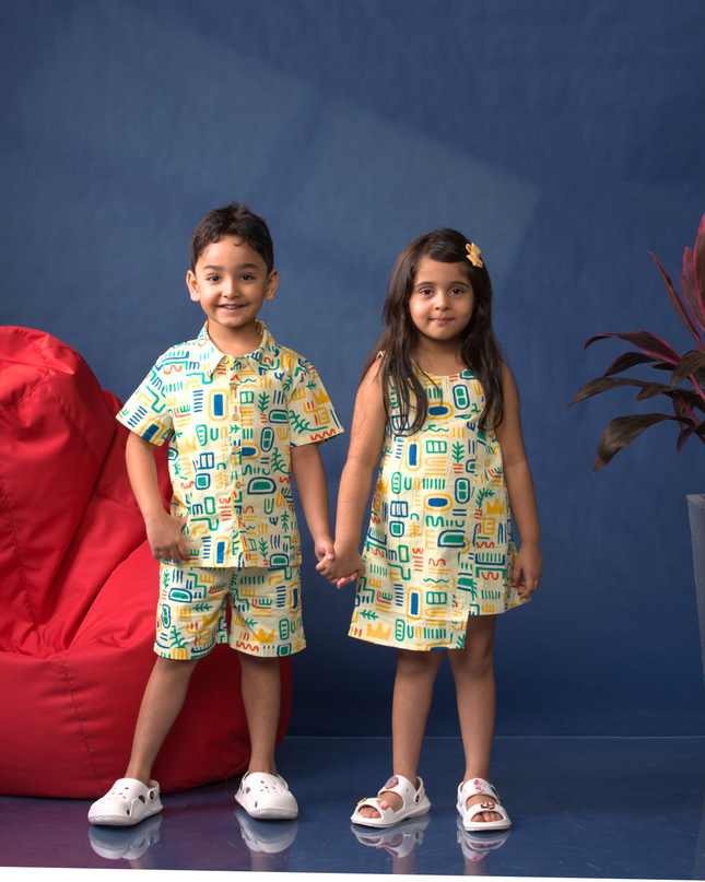Tribal Trails Woven Shirt & Shorts Set