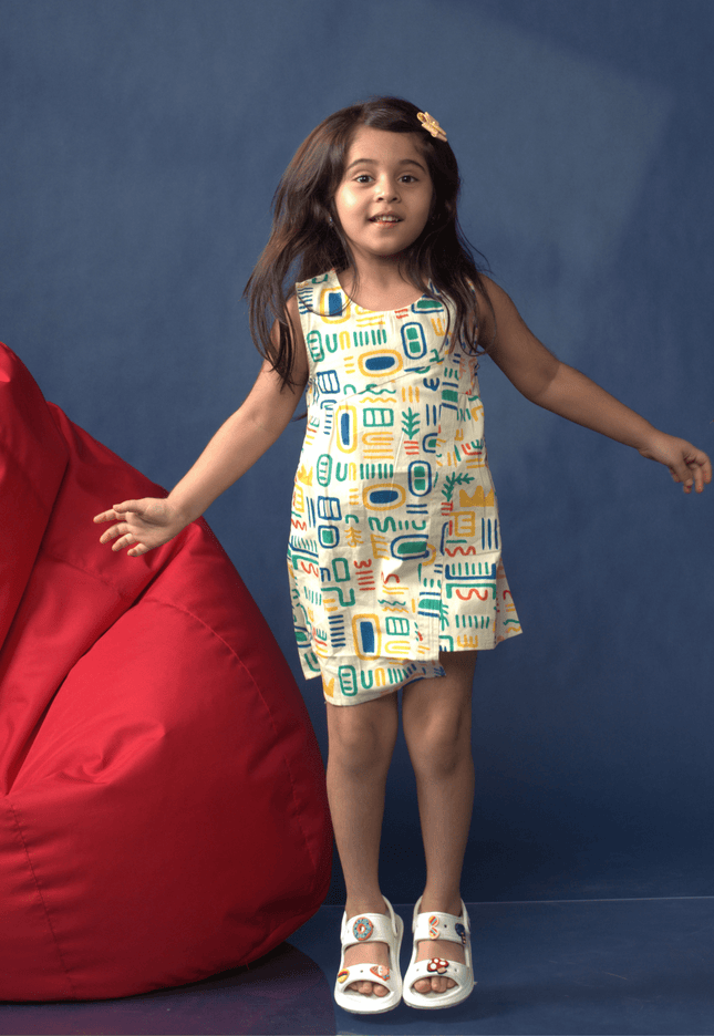 Asymmetric Doodle Dress - Junibear