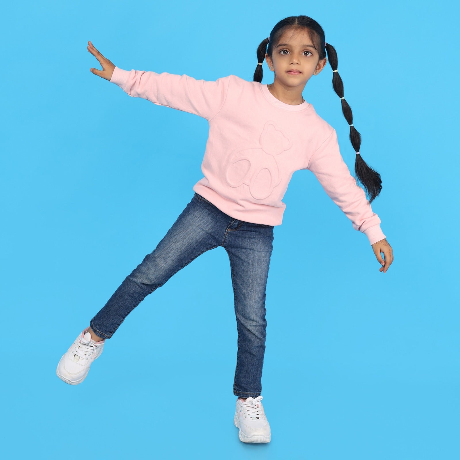 Junibear Winter Sweatshirt - Pink| Boys and Girls| 360 GSM - Junibear