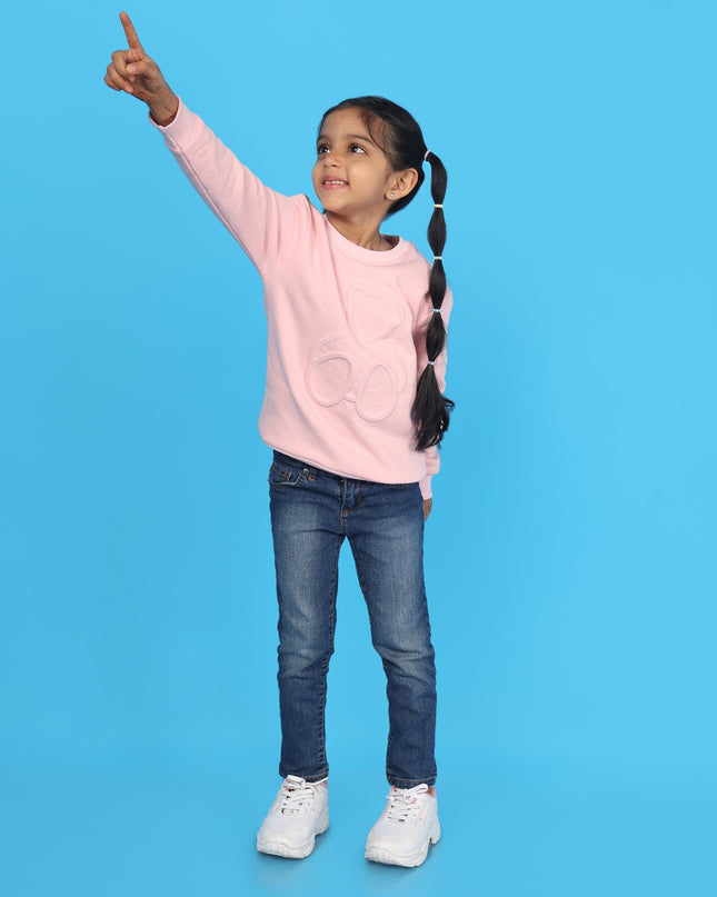 Junibear Winter Sweatshirt-Pink| Boys and Girls| 360 GSM