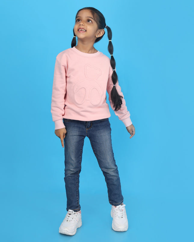 Junibear Winter Sweatshirt-Pink| Boys and Girls| 360 GSM