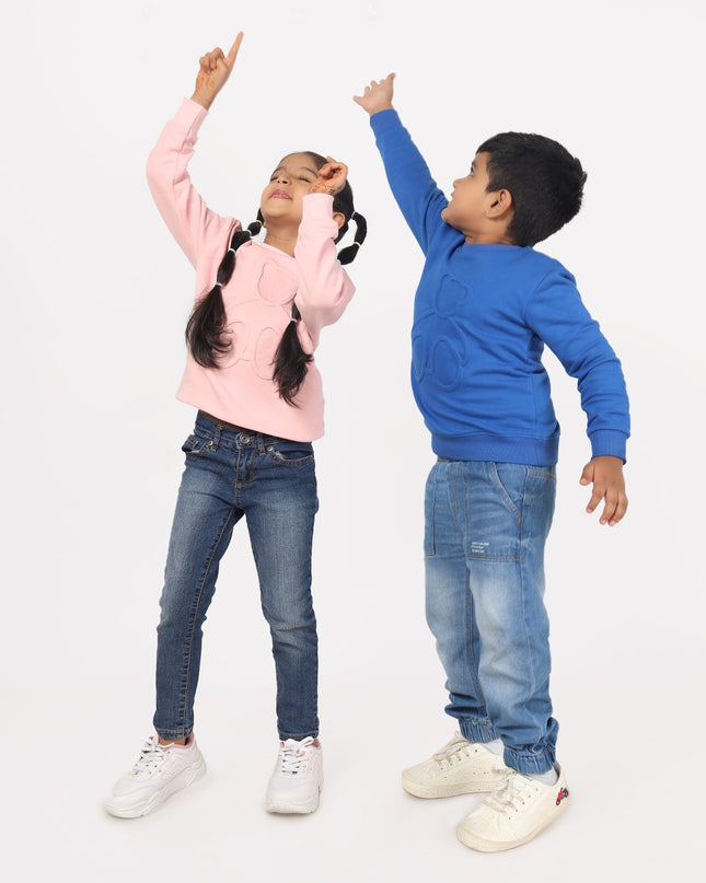 Junibear Winter Sweatshirt-Pink| Boys and Girls| 360 GSM