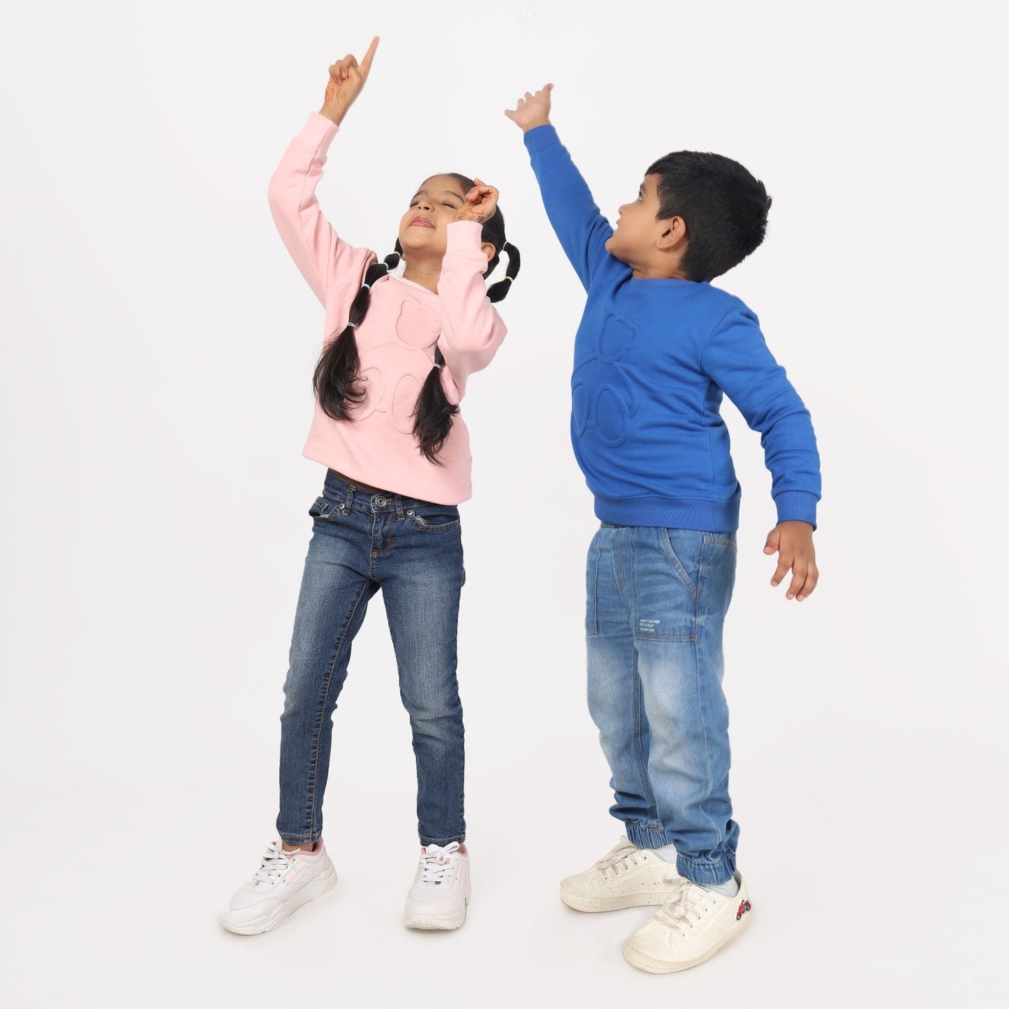 Junibear Winter Sweatshirt - Pink| Boys and Girls| 360 GSM - Junibear
