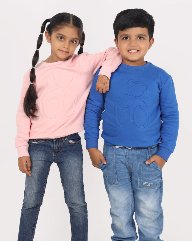 Junibear Winter Sweatshirt-Pink| Boys and Girls| 360 GSM
