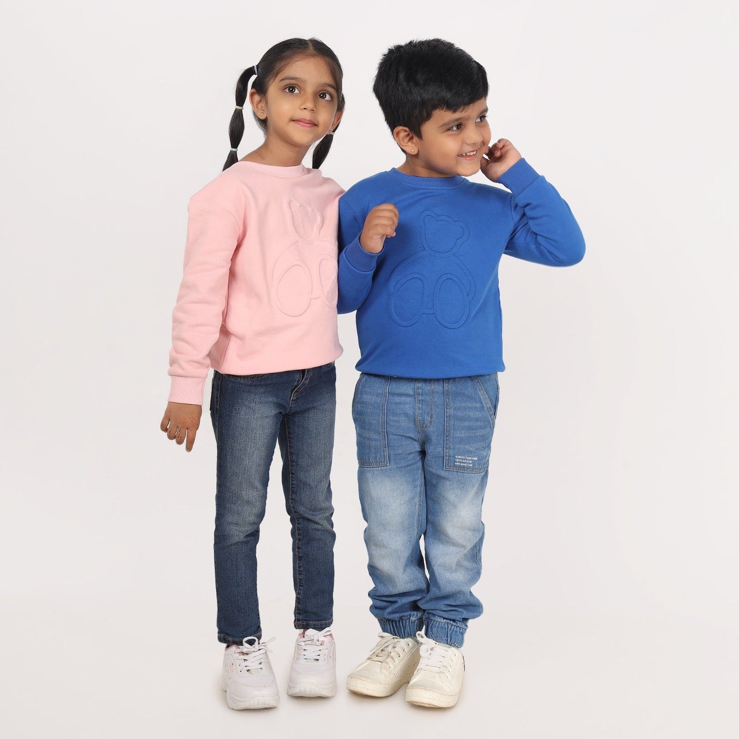 Junibear Winter Sweatshirt - Pink| Boys and Girls| 360 GSM - Junibear