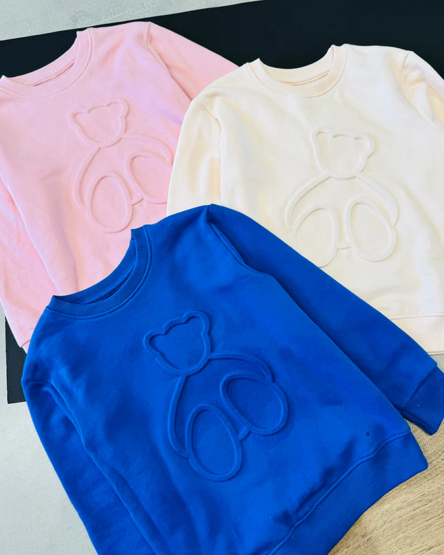 Junibear Winter Sweatshirt-Off White| Boys and Girls| 360 GSM