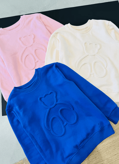 Junibear Winter Sweatshirt - Off White| Boys and Girls| 360 GSM - Junibear