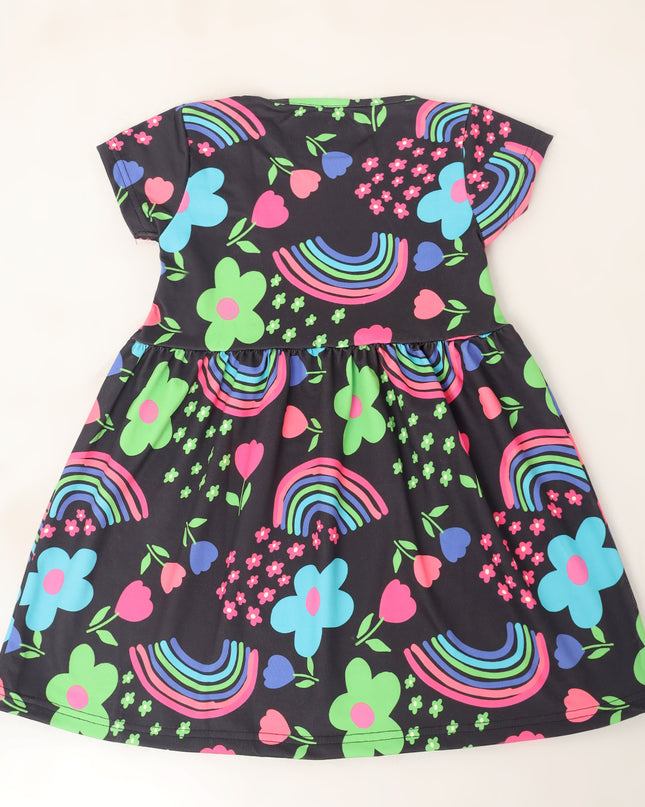 Junibear Printed Dress-Black