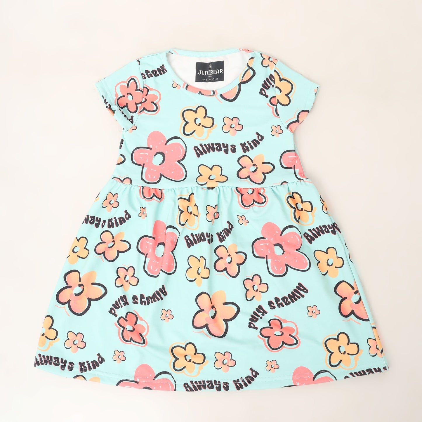 Junibear Printed Dress - Sky Blue - Junibear