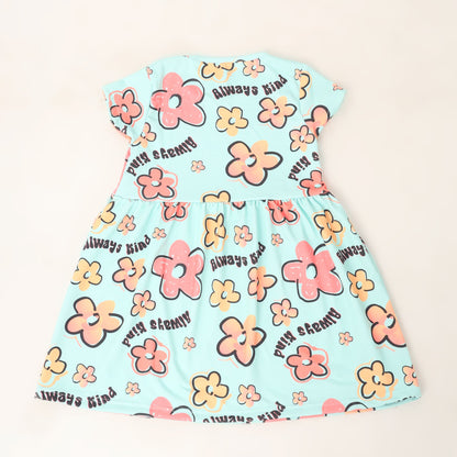 Junibear Printed Dress - Sky Blue - Junibear
