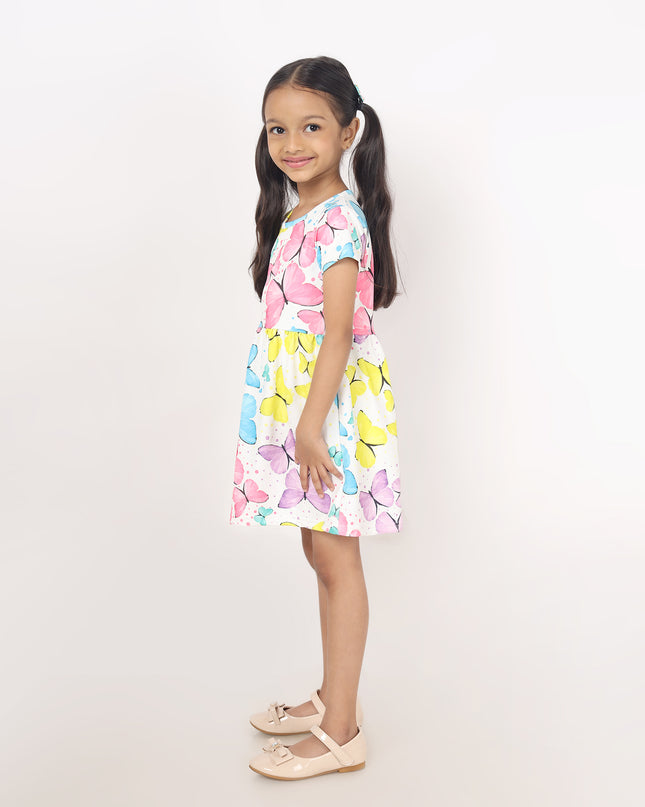 Junibear Printed Dress-Butterfly