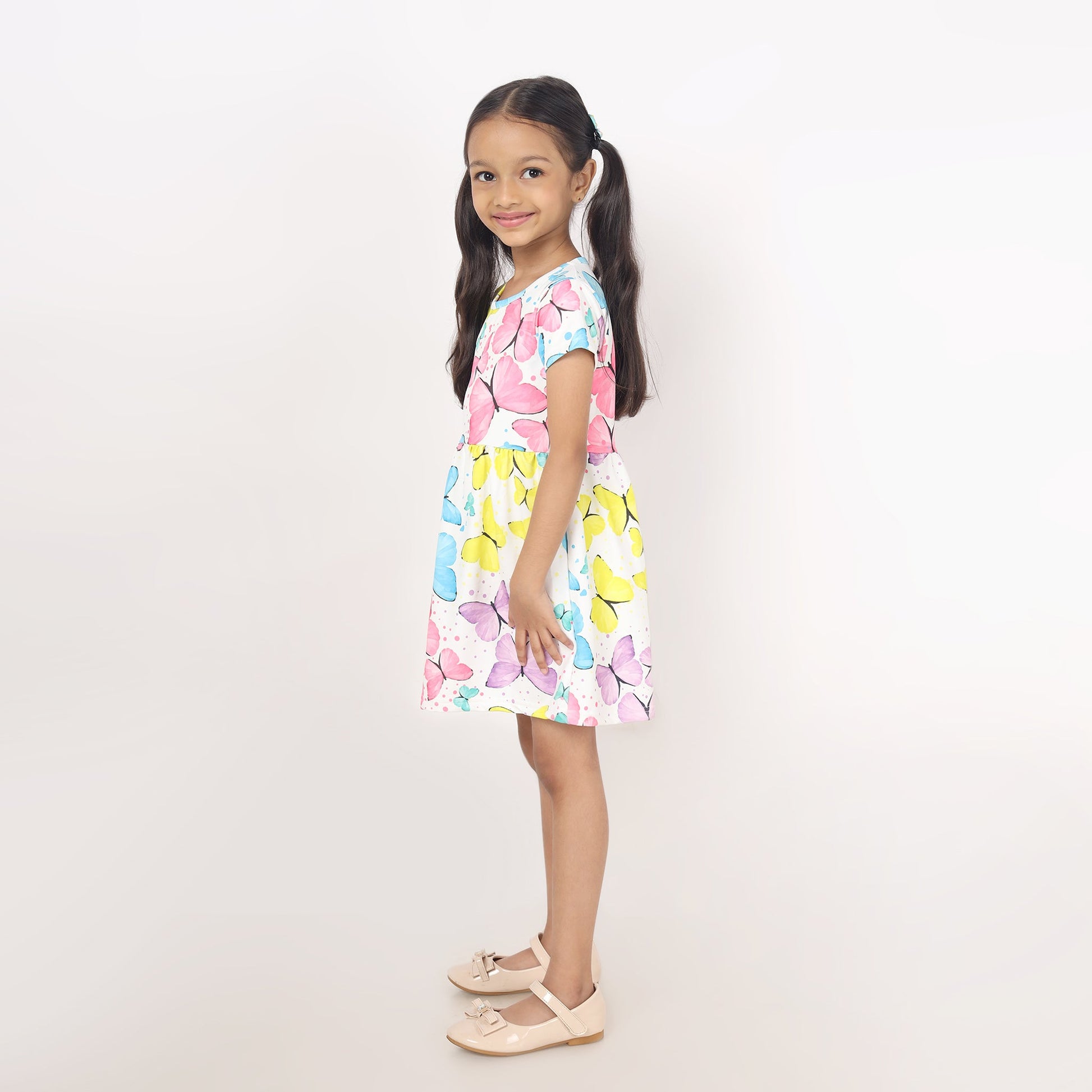 Junibear Printed Dress - Butterfly - Junibear