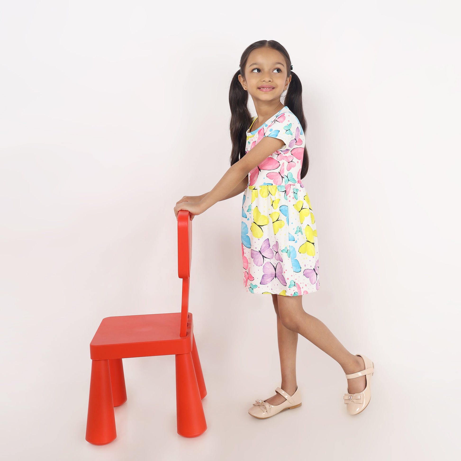 Junibear Printed Dress - Butterfly - Junibear
