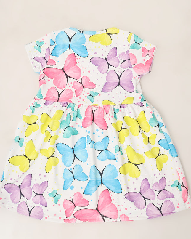 Junibear Printed Dress-Butterfly