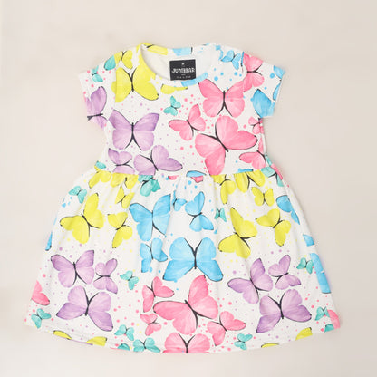 Junibear Printed Dress - Butterfly - Junibear